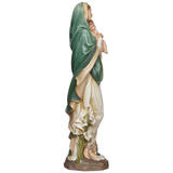 16" Madonna & Child Statue with Lilies
