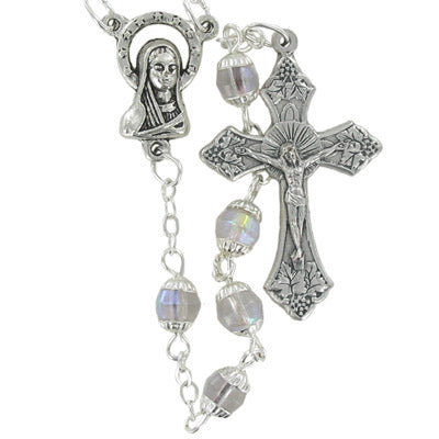 5MM Capped Crystal Bead Rosary