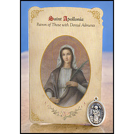 St. Apollonia (Dental Ailments) Healing Medal Holy Card