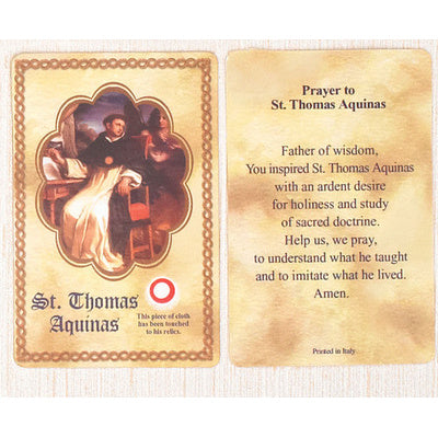 St. Thomas Aquinas Relic Card – The Catholic Gift Store