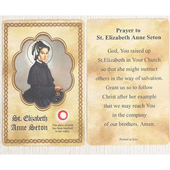 St. Elizabeth Ann Seton Relic Card