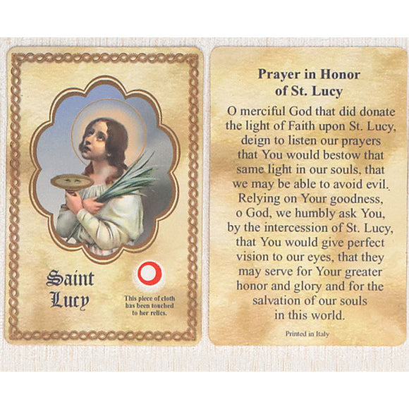 St. Lucy Relic Card