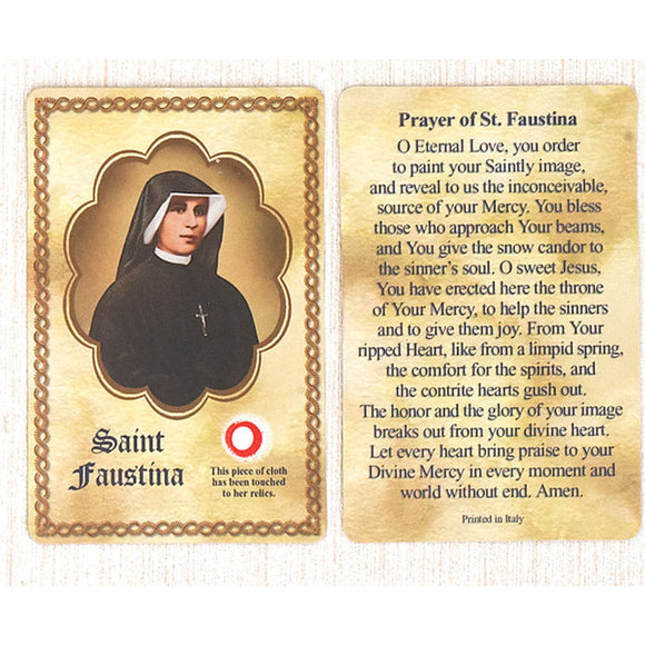 St. Faustina Relic Card