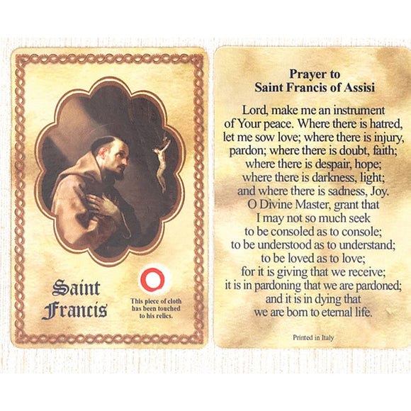 St. Francis Relic Card