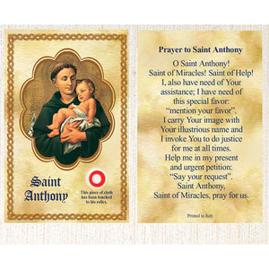 St. Anthony Relic Card