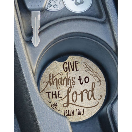 Psalm 107:1 Auto Coaster