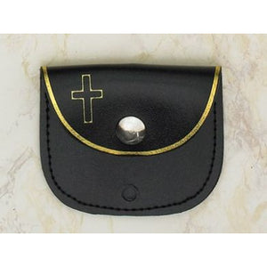 Black Snap Rosary Pouch