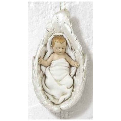 Heavenly Angels Baby in Angel Wings Ornament