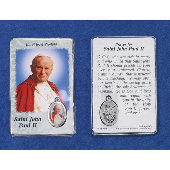 St. John Paul II Medal Prayer Card