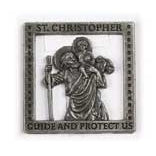 St. Christopher Square Visor Clip