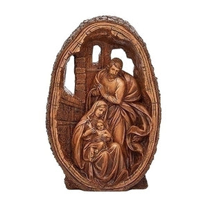Carved Holy Family Statue