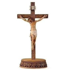 2 Piece 8.5" Crucifix with Stand