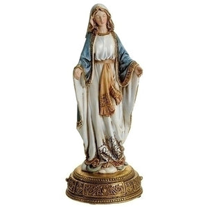 Our Lady of Grace 10.25" Statue w/ Prayer Scroll