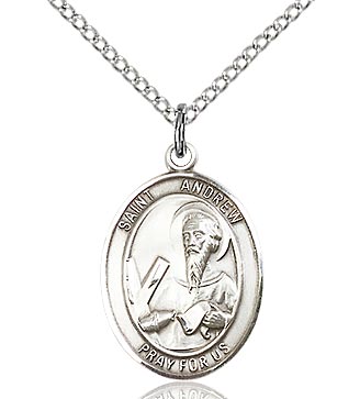 St. Andrew Sterling Silver Oval Medal