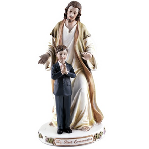 Jesus with First Communion Boy Statue