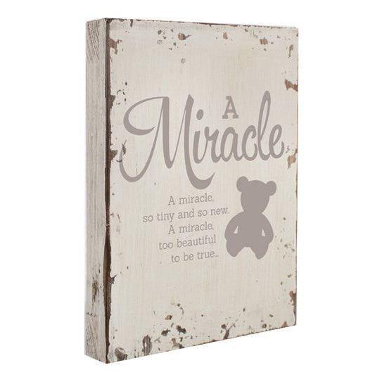 A Miracle Wood Wall Plaque