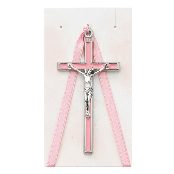 Pink Crib Crucifix