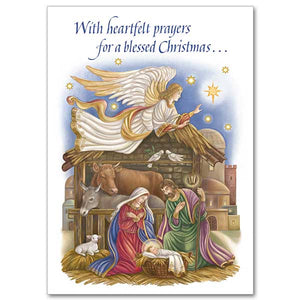 With Heartfelt Prayers for a Blessed Christmas Cards