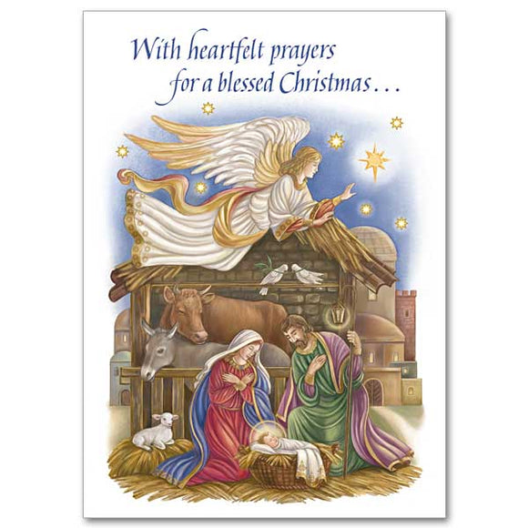 With Heartfelt Prayers for a Blessed Christmas Cards