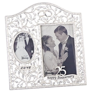 Then and Now 25th Wedding Anniversary Frame