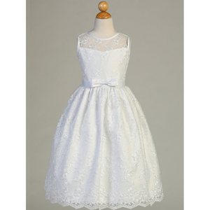 Embroidered Tulle First Communion Dress