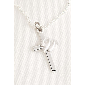 Cross with Dove Necklace
