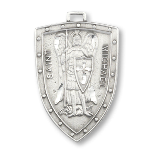 Pewter St. Michael Shield Medal
