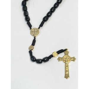 Gold Tone St. Benedict Cord Rosary