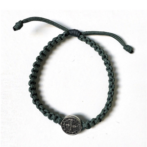 Saint Benedict Medal Slip Knot Bracelet