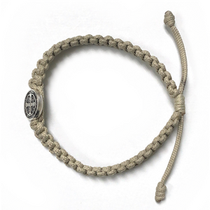 Saint Benedict Medal Slip Knot Bracelet