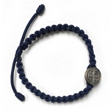 Saint Benedict Medal Slip Knot Bracelet