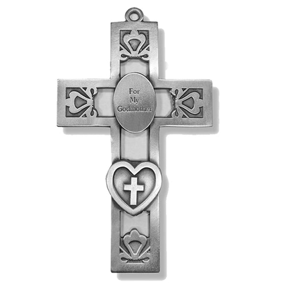 For My Godmother Pewter Cross