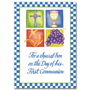 For a Special Son First Communion Card