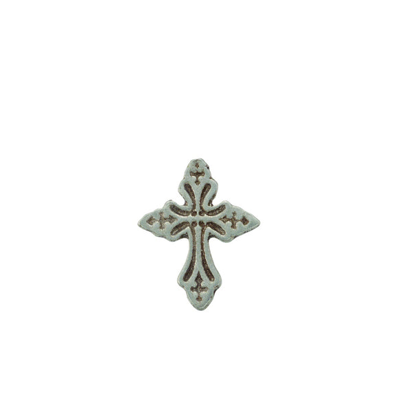 Gothic Cross Pewter Lapel Pin