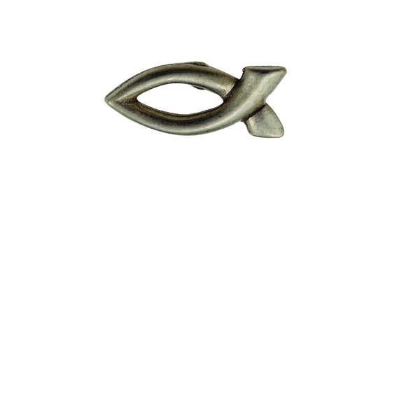 Fish Outline Pewter Lapel Pin
