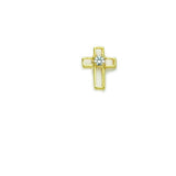 14K Gold Filled Cross Earrings with Cubic Zirconia
