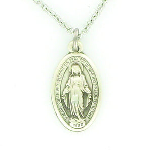 Oval Sterling Silver Miraculous Medal