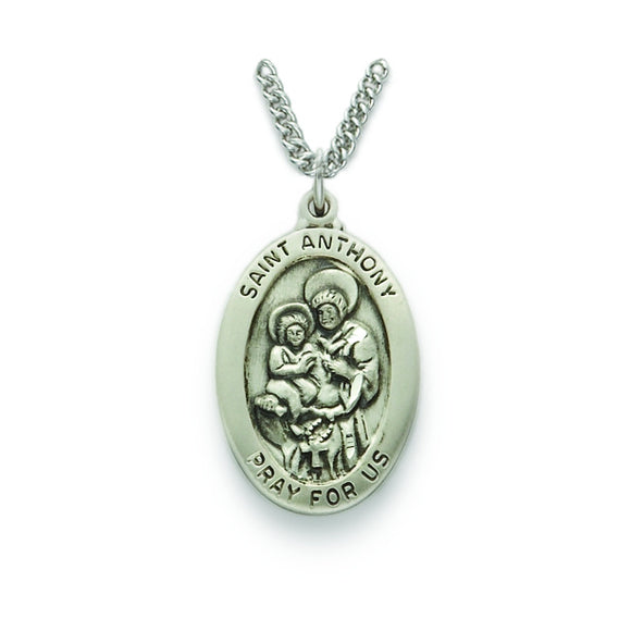 St. Anthony Oval Sterling Silver Medal