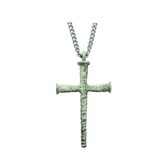 Large Pewter Nail Cross