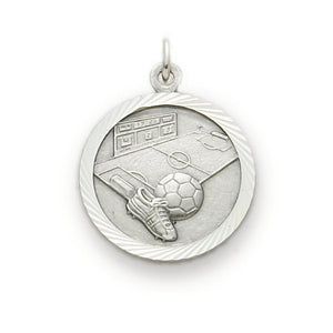 St. Christopher Nickel Silver Soccer Medal