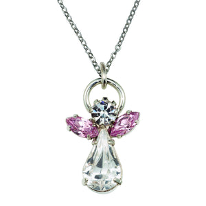 June Angel Birthstone Necklace