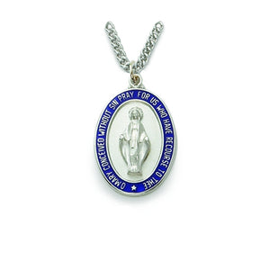 Blue Enamel Miraculous Medal