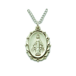 Oval Scalloped Miraculous Medal