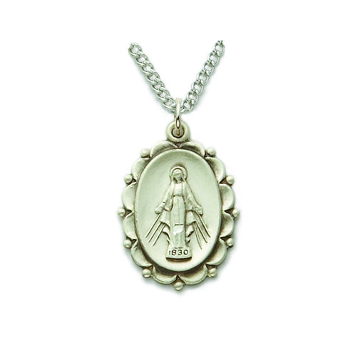 Oval Scalloped Miraculous Medal