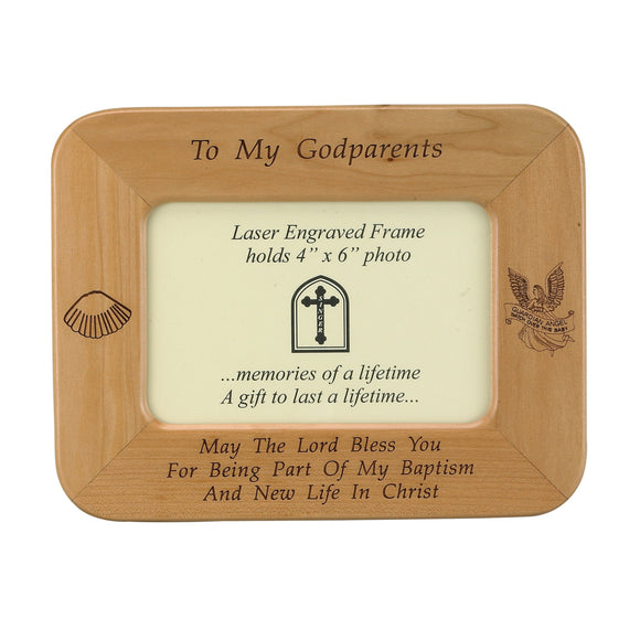 To My Godparents Wood Frame