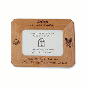 Godson Baptism Wood Frame