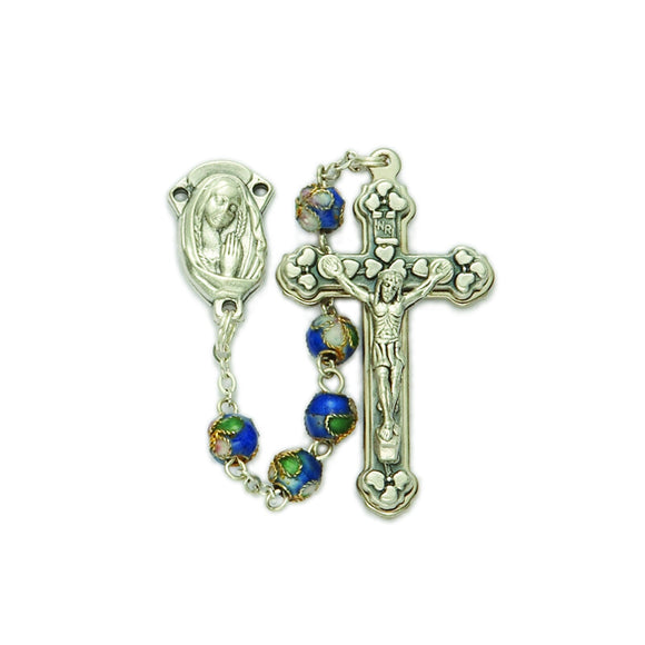 Aqua Cloisonne Rosary