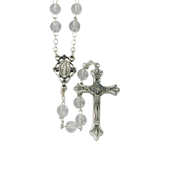 Clear Glass Bead Rosary