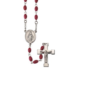 Red Stainless Steel Rosary