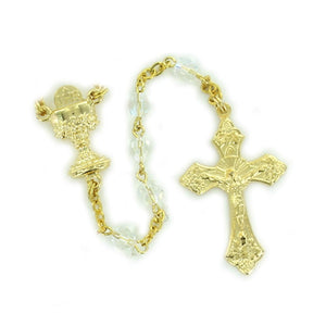 Gold Crystal Communion Rosary
